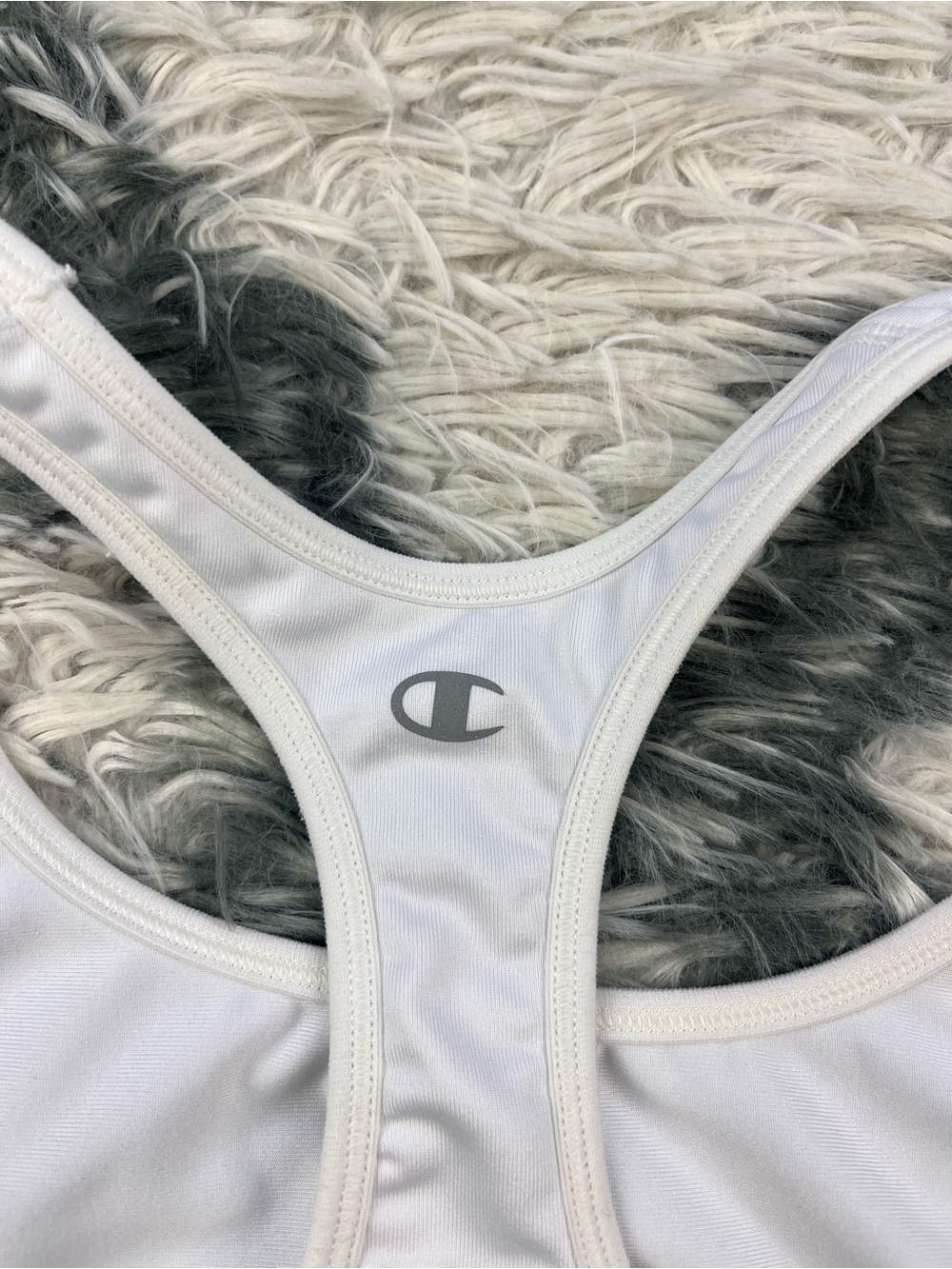 Champion Women’s White Logo Sports Bra Size Large - Picture 4 of 7
